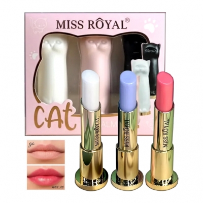 Набор для ухода за губами Miss Royal Cat 3 в 1
