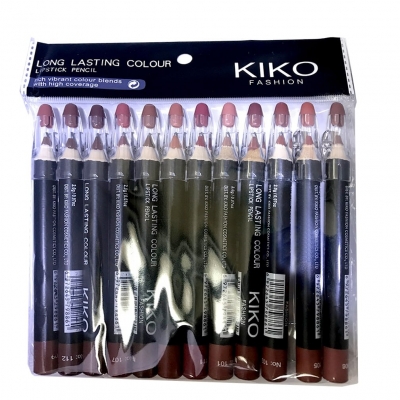 Косметические карандаши для губ Kiko Long Lasting Colour с точилкой 12 шт Косметические карандаши для губ Kiko Long Lasting Colour с точилкой 12 шт