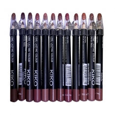Косметические карандаши для губ Kiko Long Lasting Colour с точилкой 12 шт
