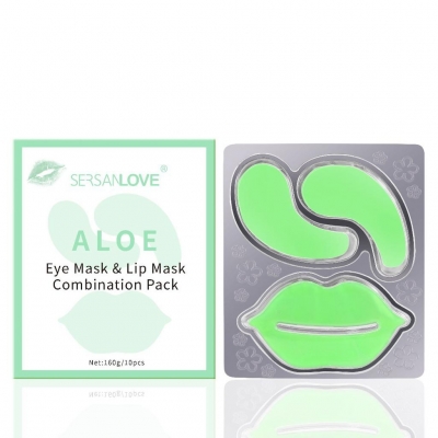 Набор SersanLove Aloe (гидрогелевые патчи для глаз + гидрогелевые патчи для губ) 10 шт