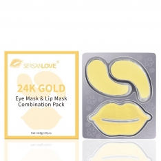 Набор SersanLove 24k Gold (гидрогелевые патчи для глаз + гидрогелевые патчи для губ) 10 шт